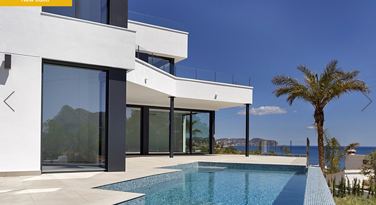 Modern luxury villa newly built with sea views in Les Bassetes Calpe